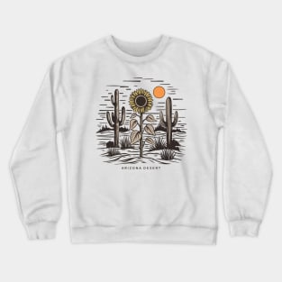 Sunflower In Arizona Desert Crewneck Sweatshirt